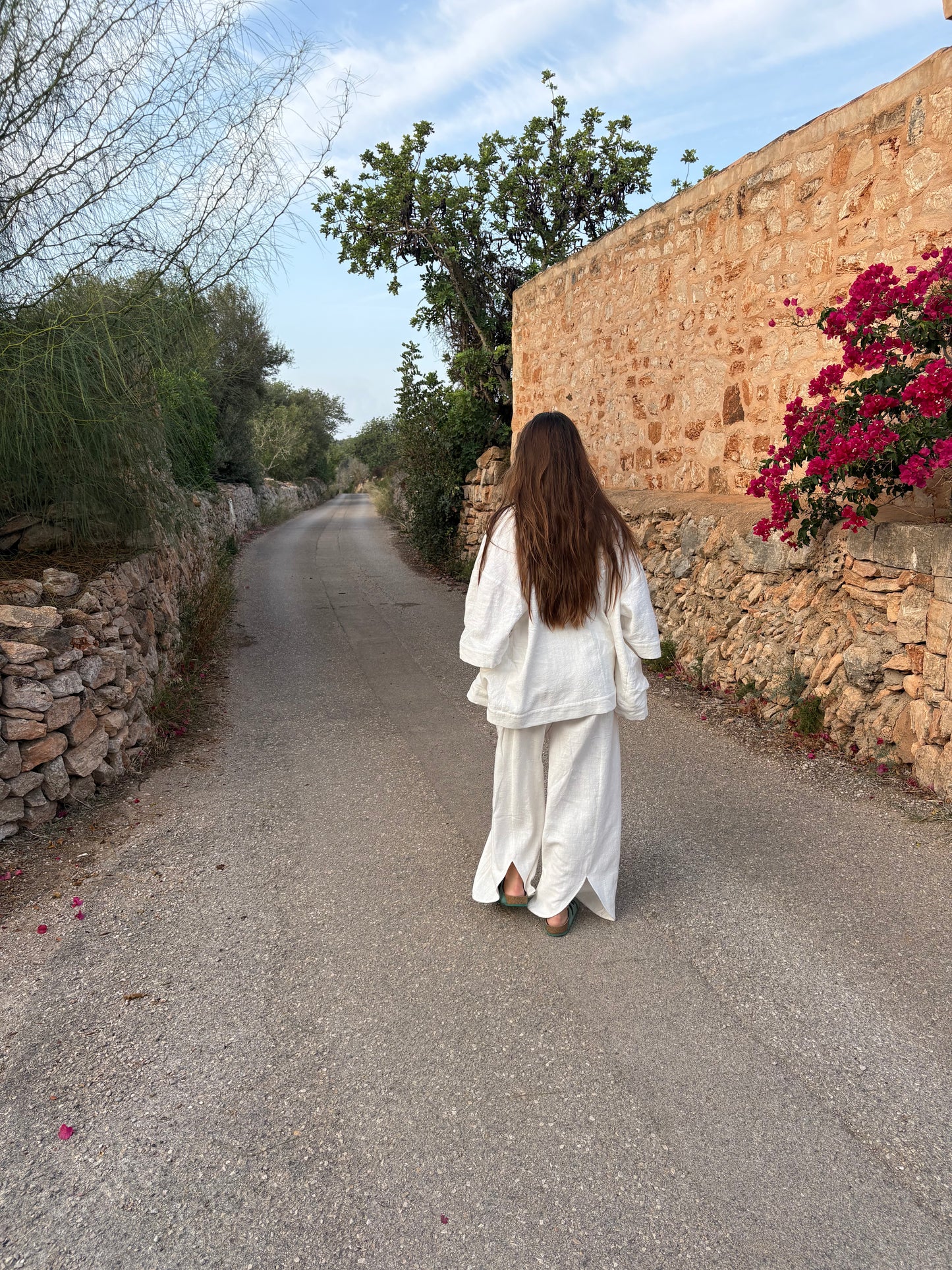 Tulip Trousers - White Nettle