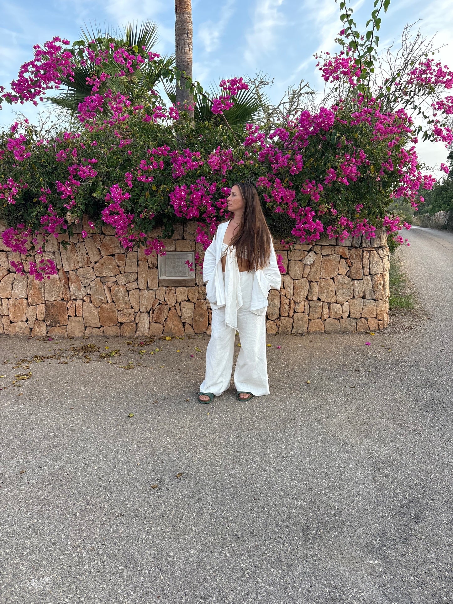 Tulip Trousers - White Nettle