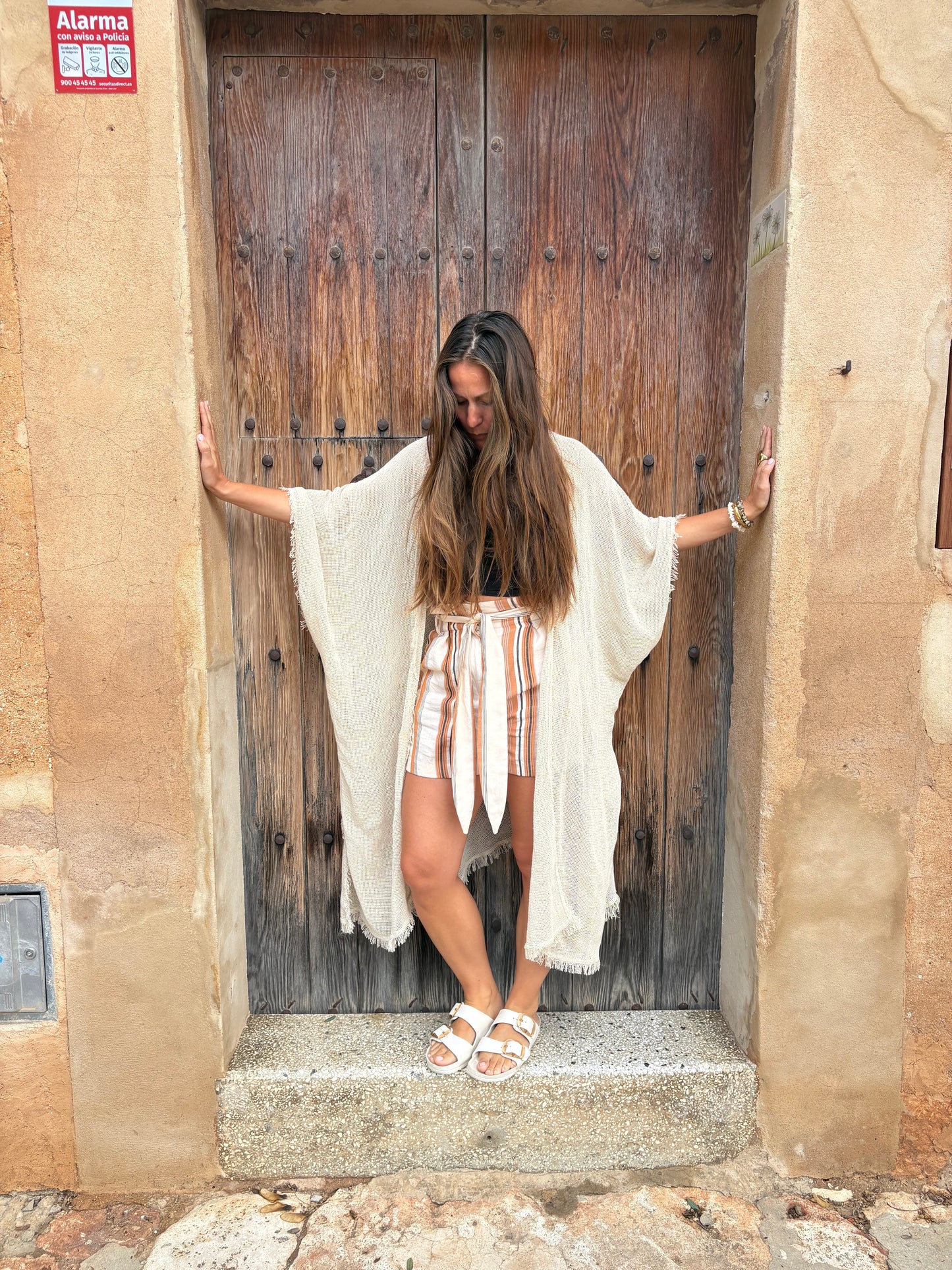 Fishnet Long Beach Kimono