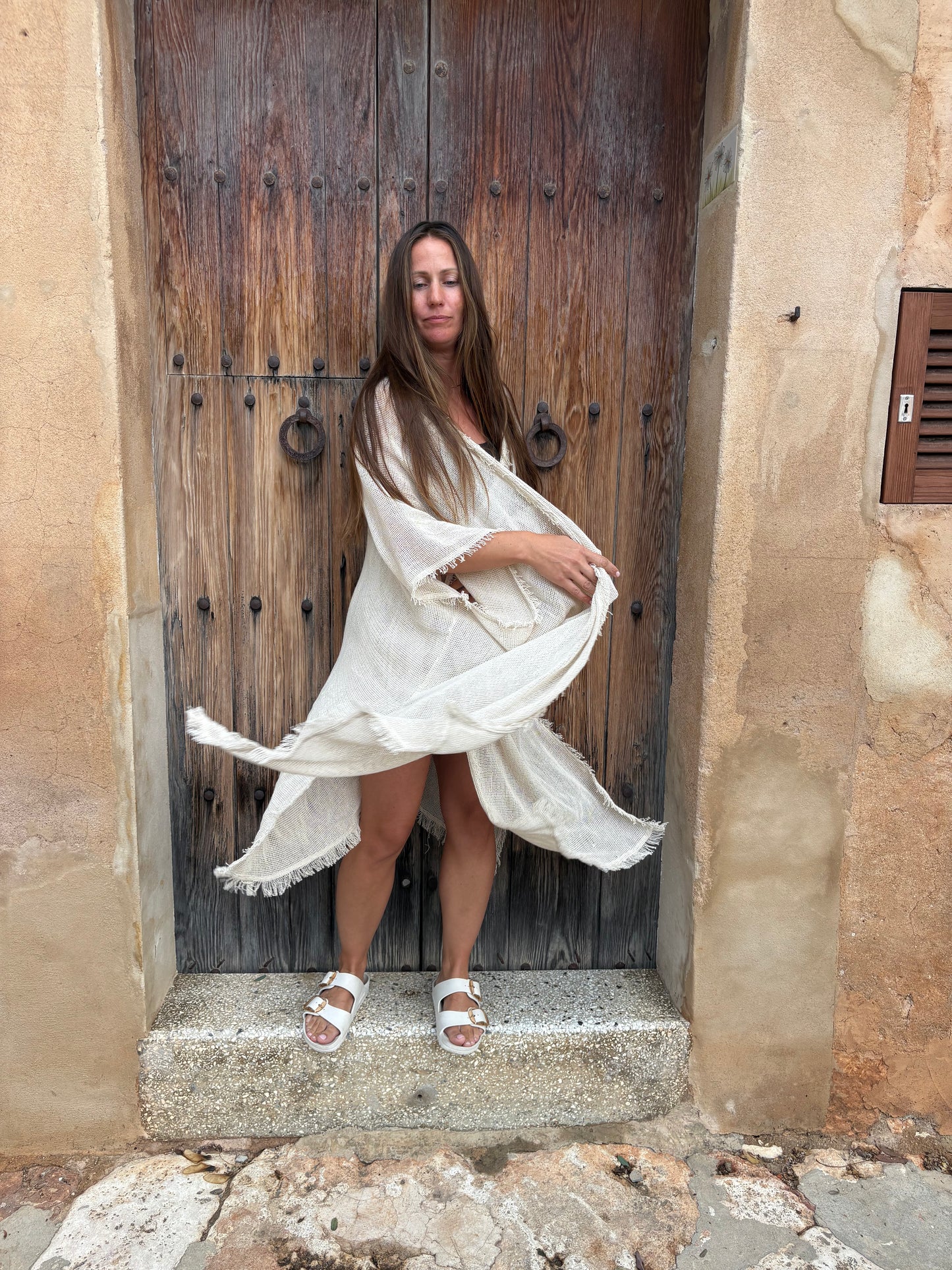 Fishnet Long Beach Kimono