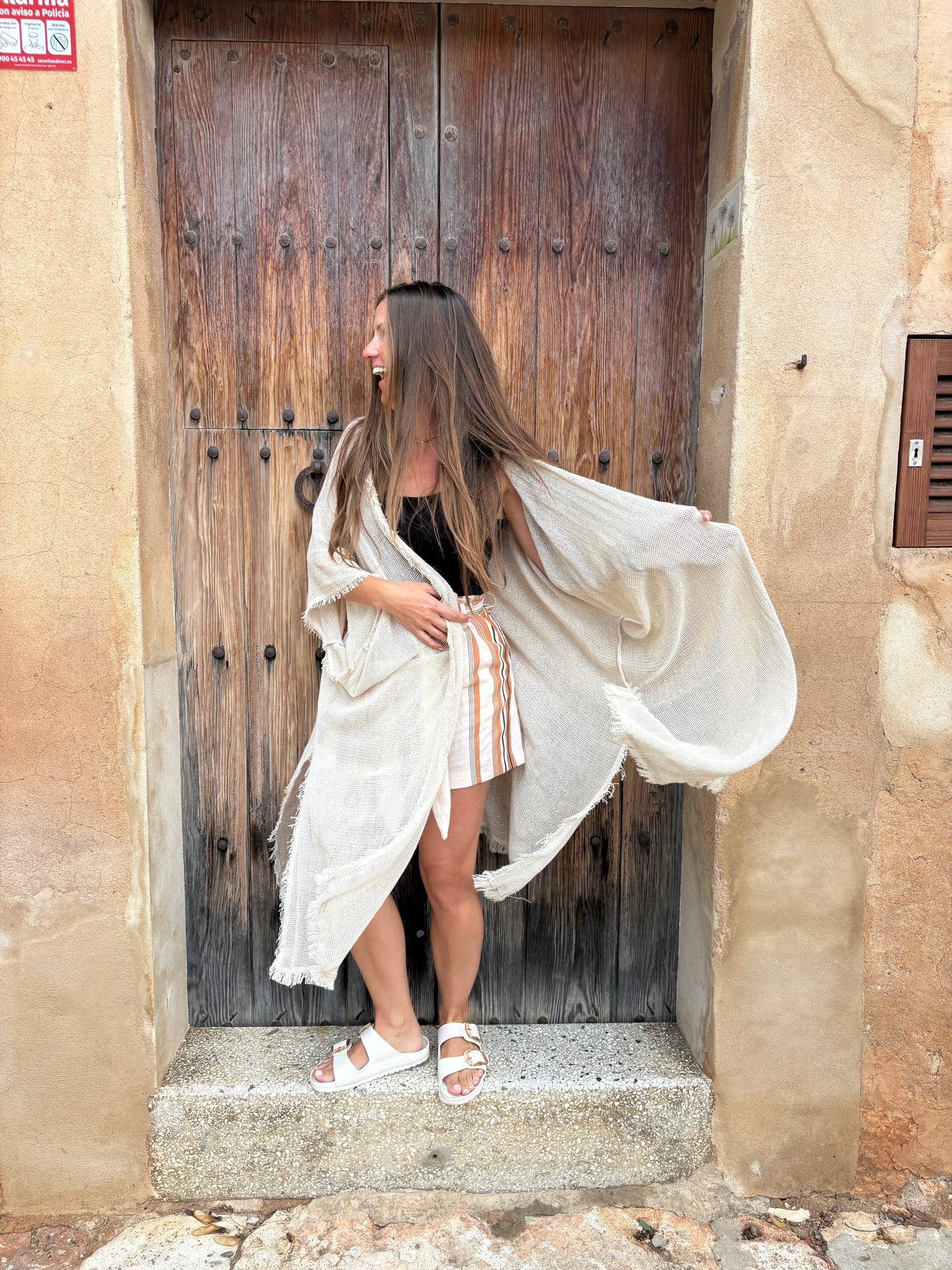 Fishnet Long Beach Kimono